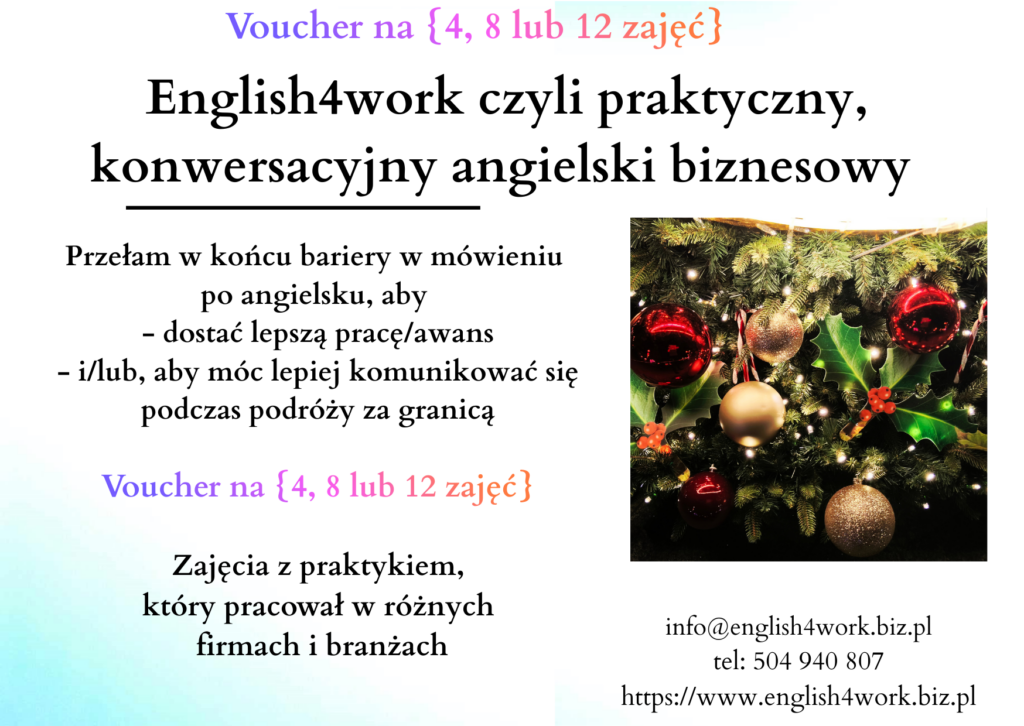 Voucher na 4, 8 lub 12 zajęć