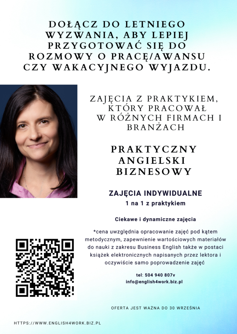 ambitnie dołącz do wyzwania; lato z angielskim; English4workbizpl